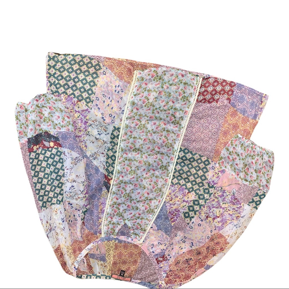 Olive hill floral pattern long sleeve shirt